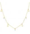 Collana da donna stelle madreperla oro giallo 18kt 40 cm