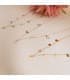 Collier Femme Étoiles Nacre Or Jaune 18K 40 cm