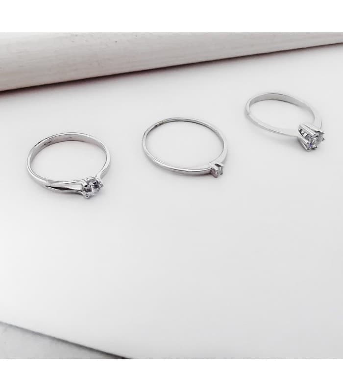 Solitaire blanc Salvatore 18 Carats  • Bijouterie online ALDA, Bagues de Fiançailles