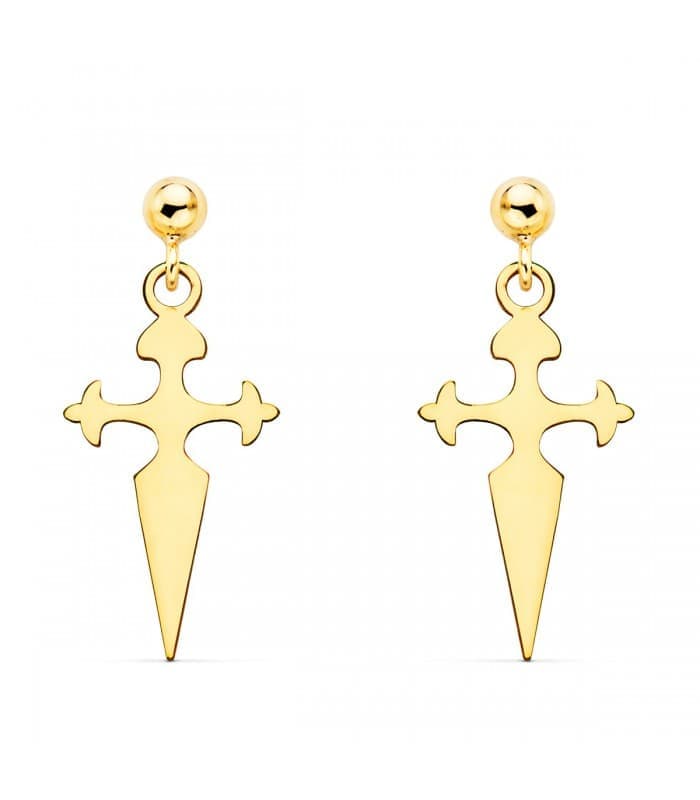 Ohrringe mit Kreuz von Jakobus 18K Gold