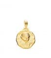 Médaille Ange à la rose Or 18k 15mm