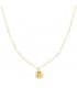 Collar Medalla Virgen Niña Perlas Oro 18K  40cm