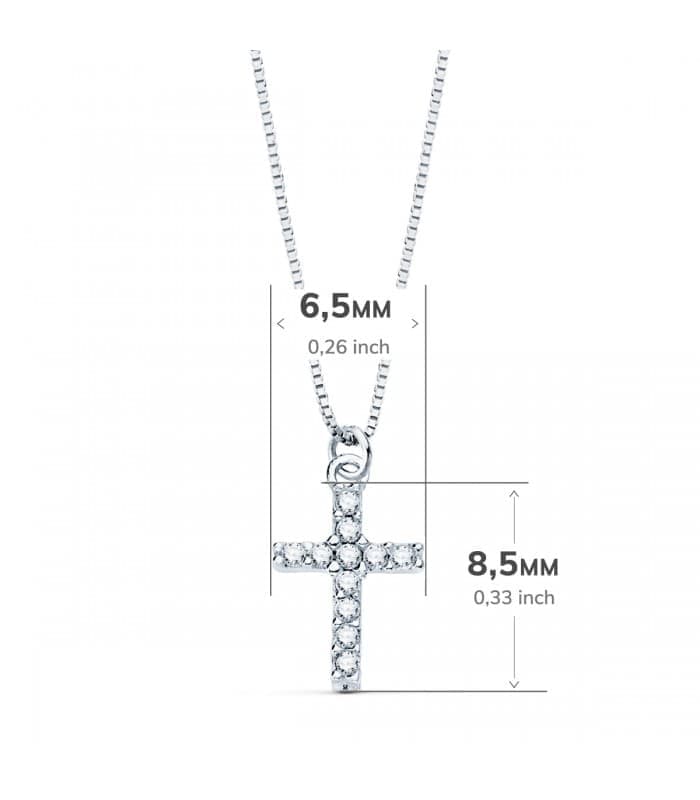Gargantilla Cruz Diamante 0.050 Qtes. OB 18K