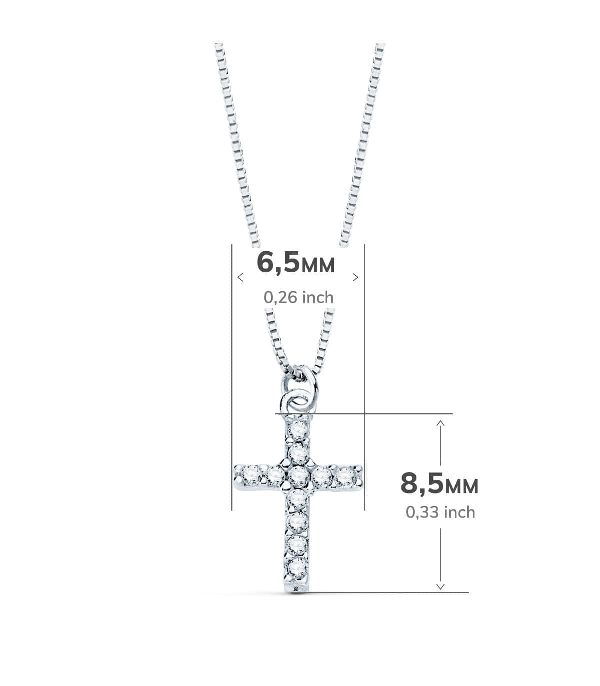 Gargantilla Cruz Diamante 0.050 Qtes. OB 18K