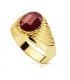 Chevalière homme Roberto Or 18K Spinelle Rouge