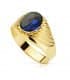 Sello caballero Roberto Oro 18K Espinela Azul