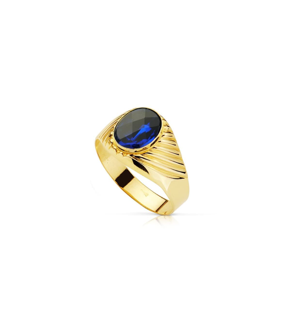 Sello caballero Roberto Oro 18K Espinela Azul