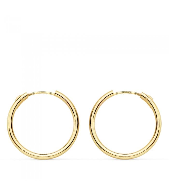 Pendientes oro amarillo Morgana 18mm 18 Ktes