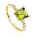 Anello con peridoto Minerale, oro giallo 18kt (750‰) | Anelli da donna con pietre semi preziose