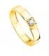 Bandring mit Zirkonia Flat | Goldring 18K 19528, online kaufen