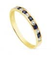 Bague or 18K Romina Rail Cristal