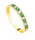 Sortija oro 18K Romina Carril Verde Cristal