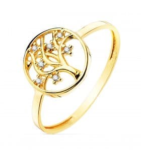 Anello oro giallo 18kt Albero della vita