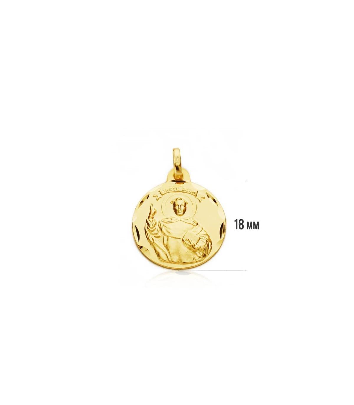 Médaille Saint Vincent Ferrer Or 18K 18mm