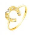 Bague femme or jaune 18K Fer à cheval