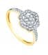 Bague femme 2 ors 18K Fleur