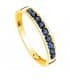 Memoire-Ring Zirkonia blau, Gold 18K | Ring mit Steinen für Damen – 14481