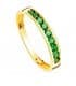 Sortija mujer Disco Verde Oro Amarillo 18K
