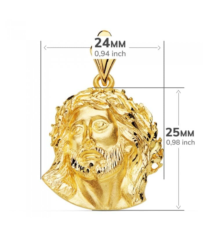 Colgante Cristo Murillo Oro Amarillo 18K 25 mm