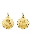 Scapolare del Carmelo Oro 18Kt 20 mm scolpito