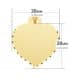 Chapa Colgante Corazón Oro 18K 28 mm placa personalizada grabado foto
