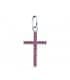 Kreuzanhänger Weißgold 750 Zirkonia Pink Rosa | Schmuck für Damen