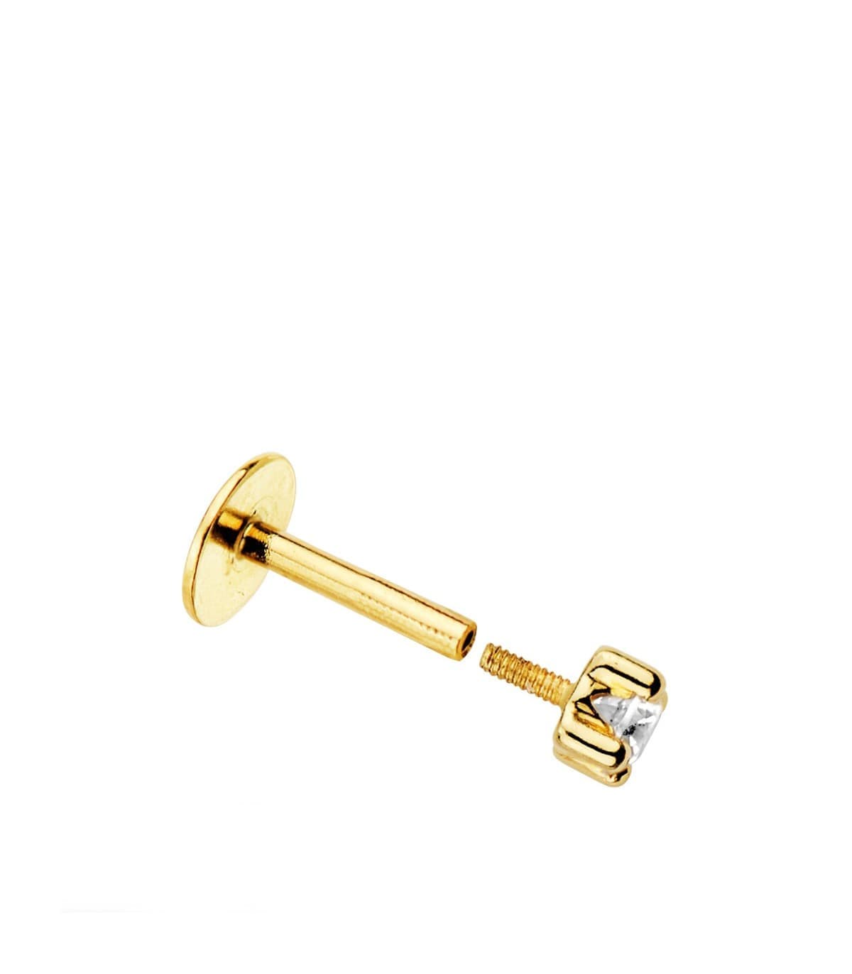 Piercing Stud Garrita Oro Amarillo 18K