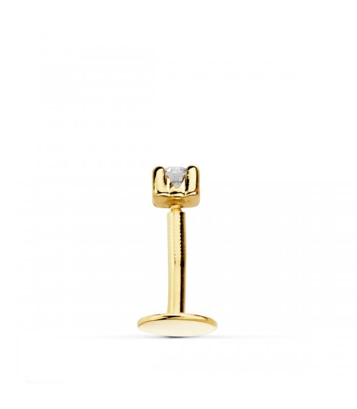 Piercing Stud Garrita Oro Amarillo 18K