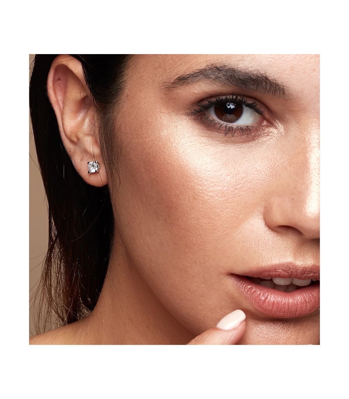 Puces d'oreilles Or Blanc Georgina 18K