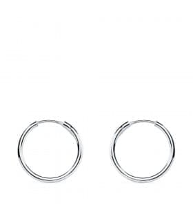 Pendientes Morfea oro blanco 18K 14mm