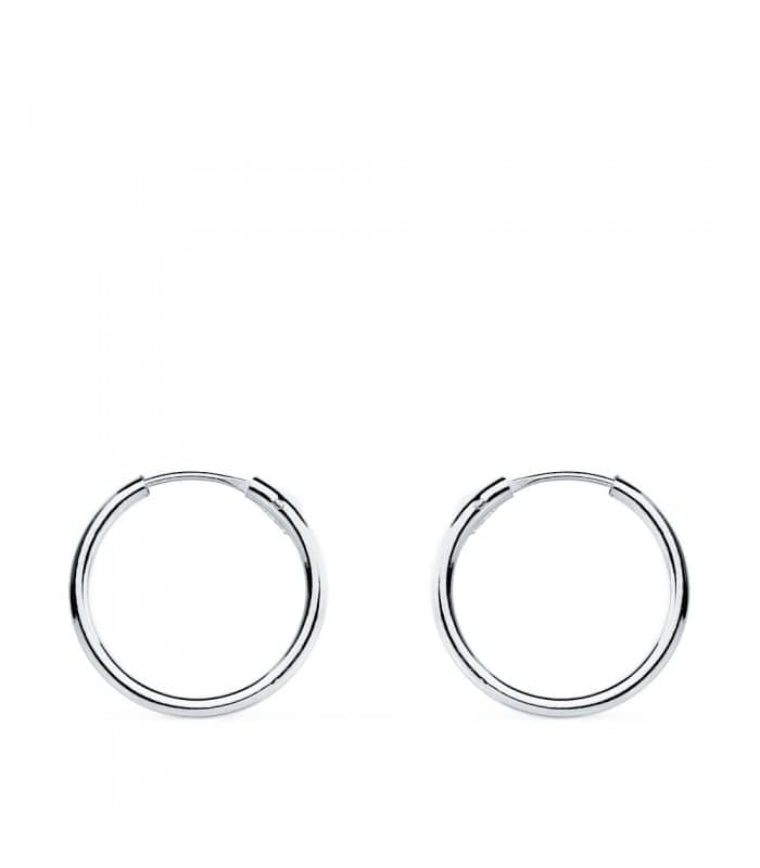 Pendientes Morfea oro blanco 18K 14mm