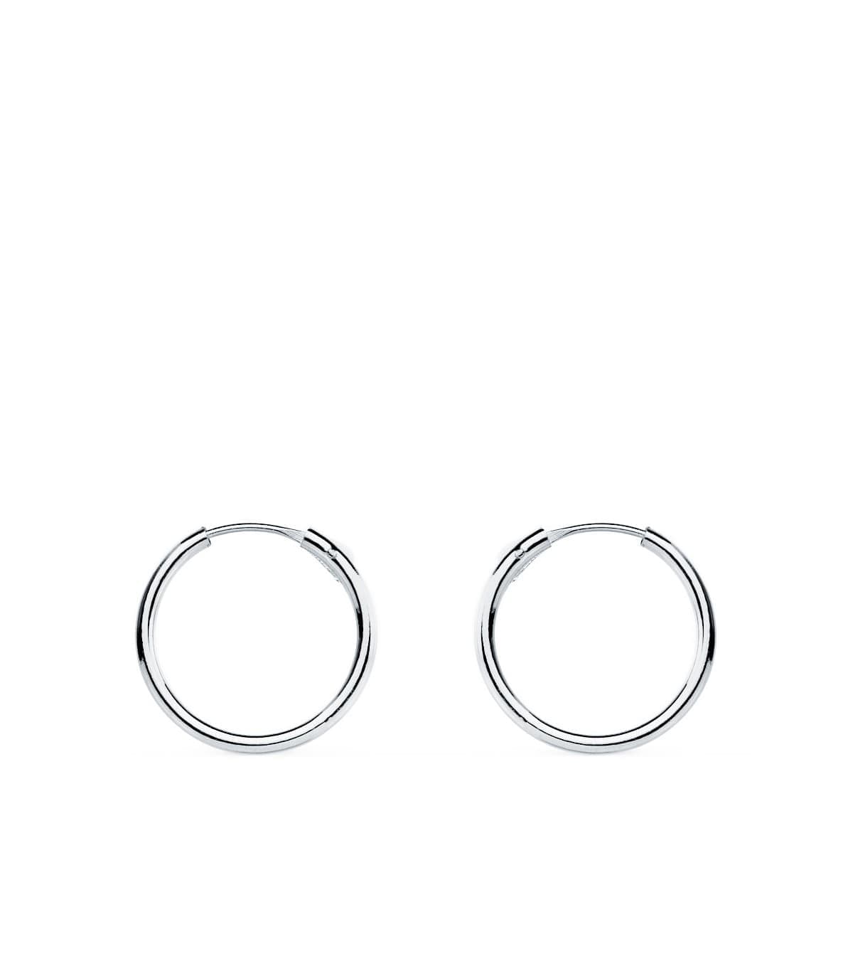 Pendientes Morfea oro blanco 18K 14mm