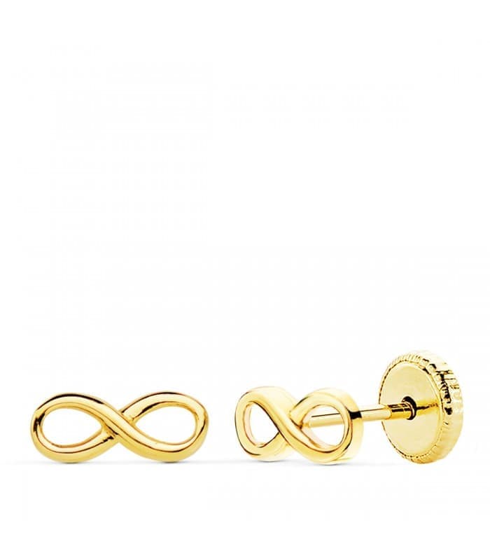 Ohrringe Infinity Damen 750 Gold 21138, mit Unendlich-Motiv 8 mm | Ohrschmuck