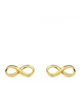 Boucles d'oreilles infini Or Jaune 18K 8 mm