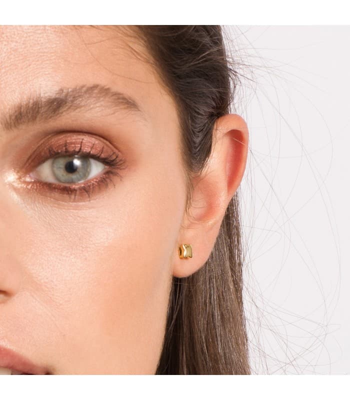 Pendientes oro amarillo 18K Estrella 4 puntas