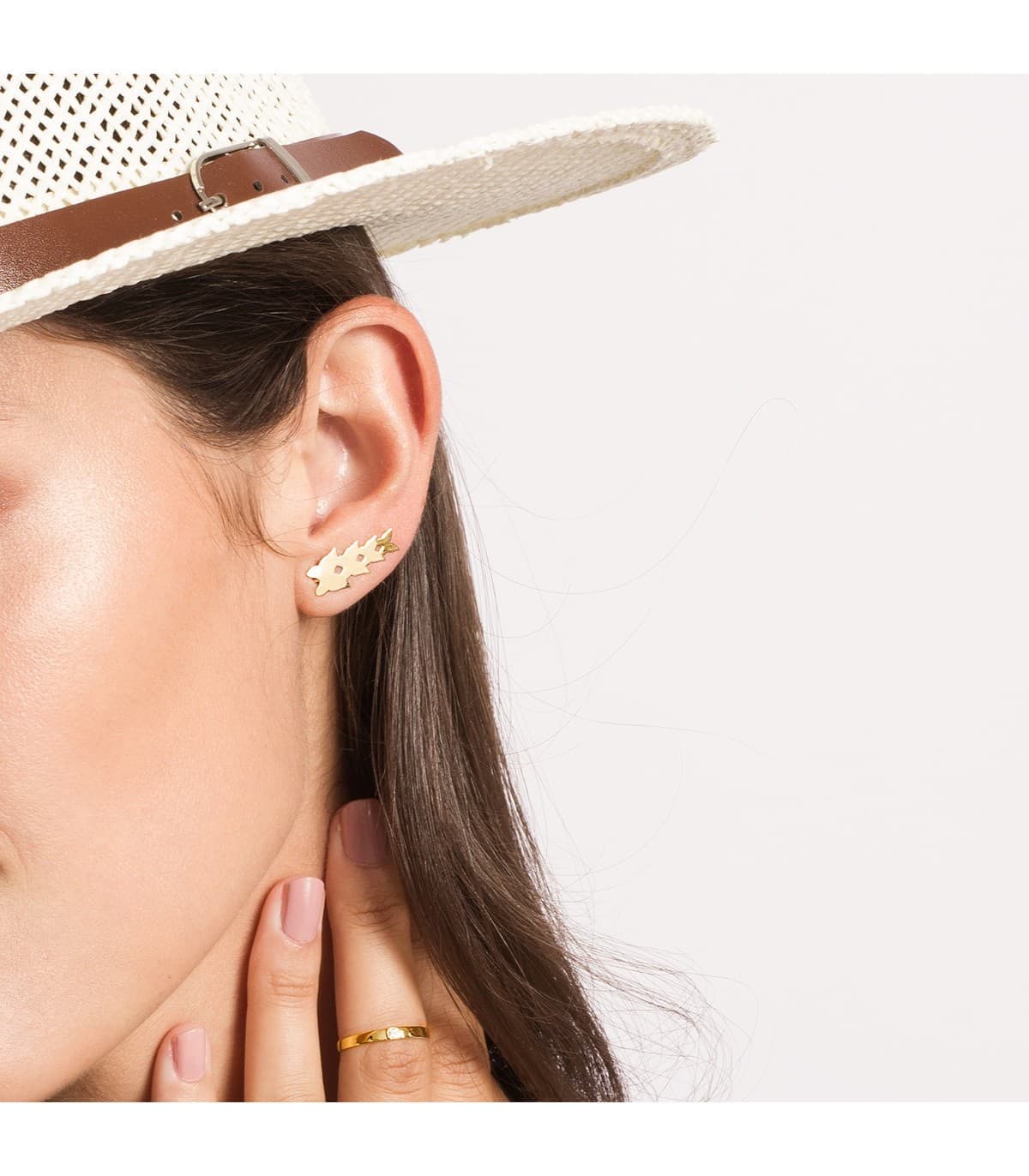 Grimpeurs d'oreilles Or 18K Quatre Papillons