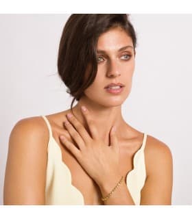 Pulsera Riviere Diamantes Oro Amarillo 18K chatones