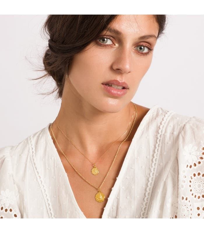 Médaille Vierge de Fatima Or Jaune 18K 12 mm