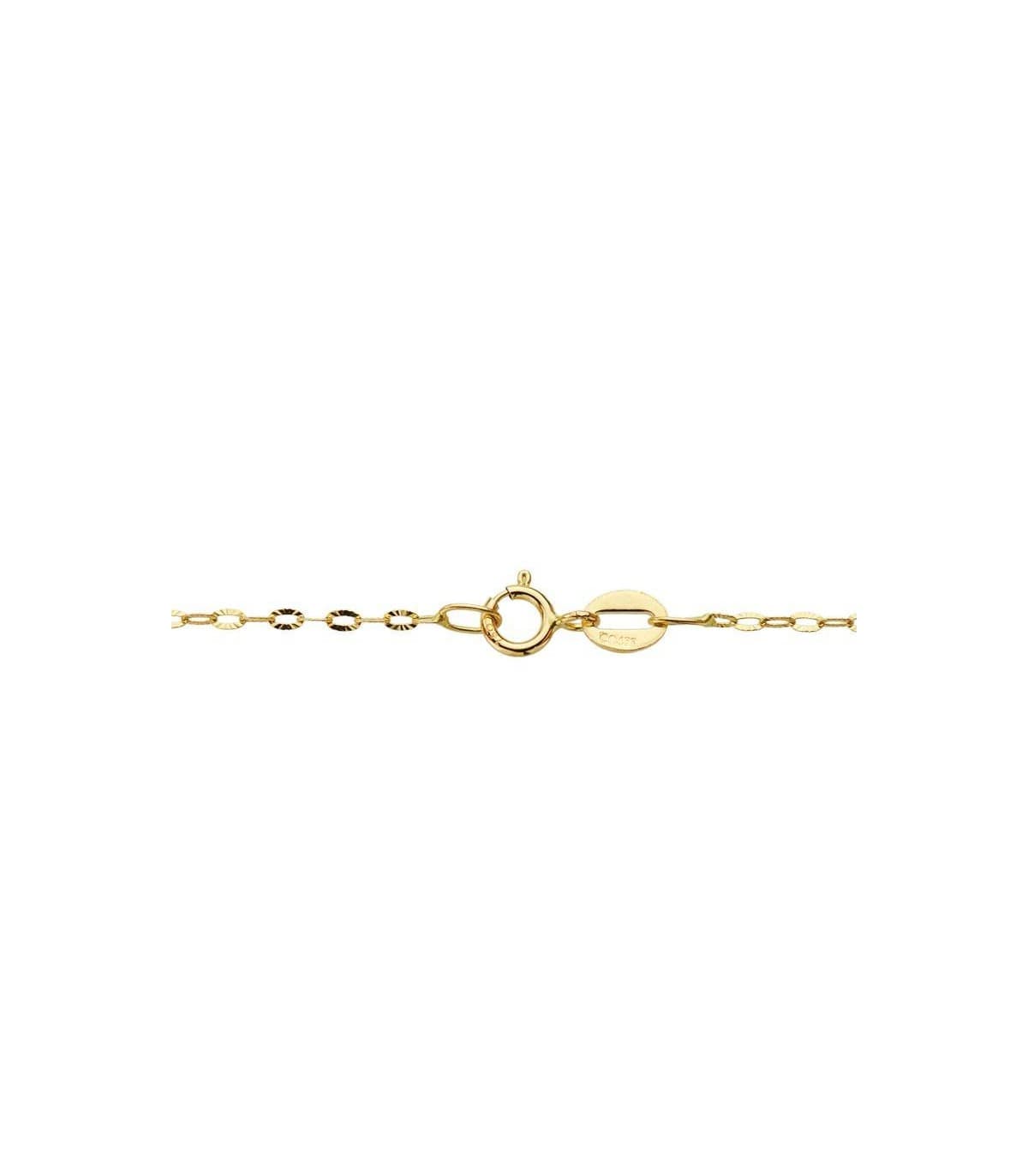 Chaîne diamantée en or jaune 750, modèle forçat 1mm 40 cm | Colliers et chaînes pour femme.