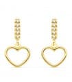Orecchini con pendente Suli oro giallo 18kt cuore