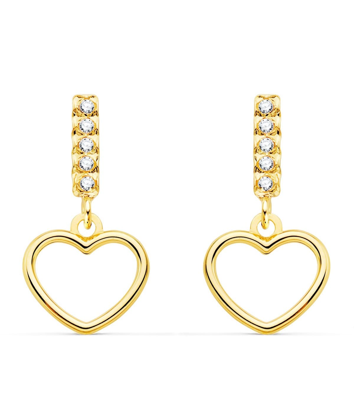 Boucles d'oreilles Suli Or Jaune 18K Coeur