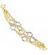 Pulsera Mujer Oro Bicolor 18K Sira eslabones