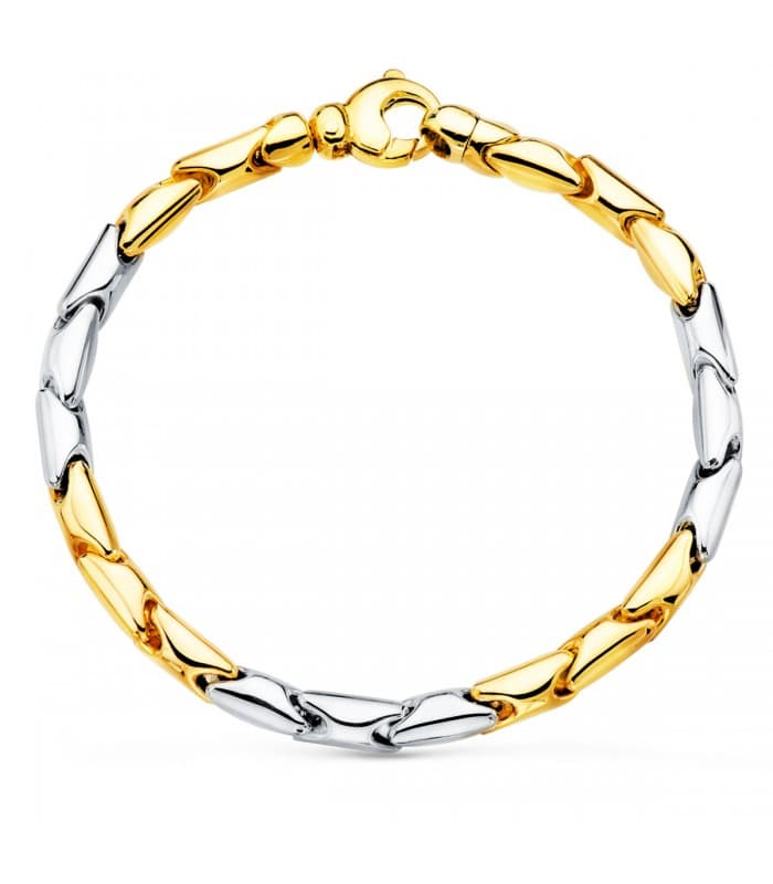 Pulsera Mujer Oro Bicolor 18K Zambia