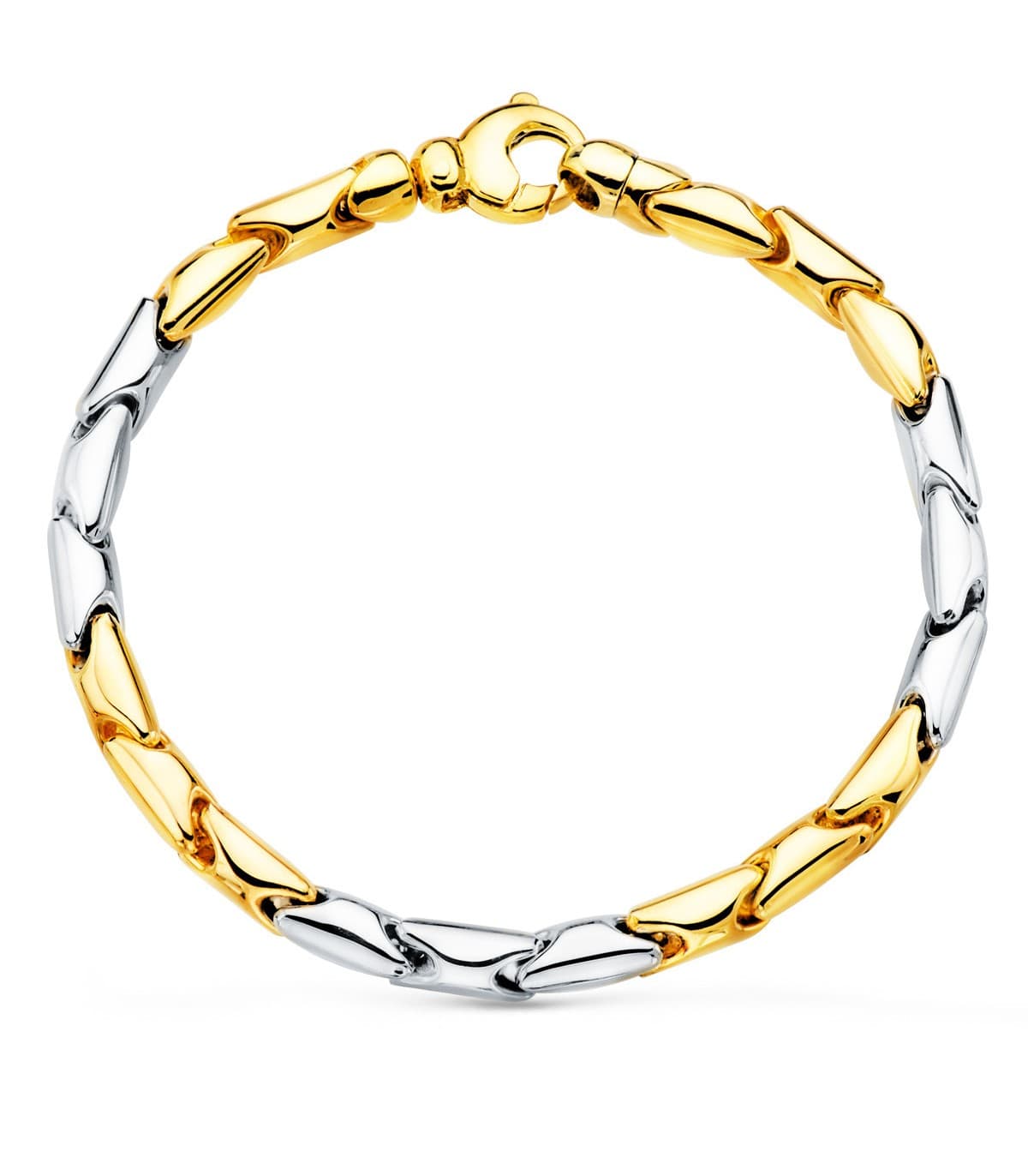 Pulsera Mujer Oro Bicolor 18K Zambia