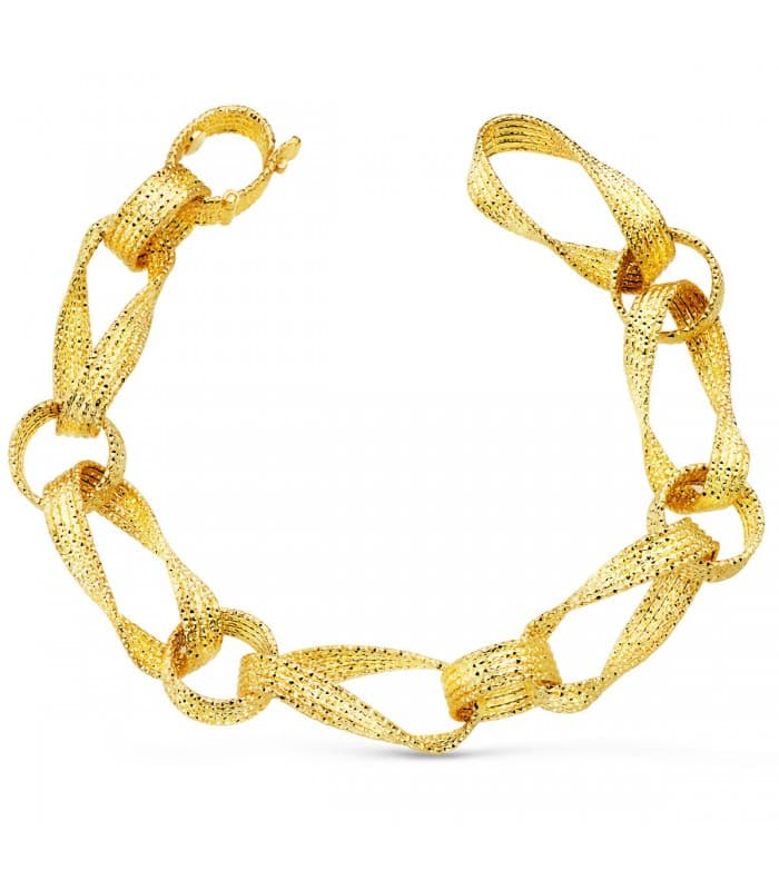 Pulsera Mujer Oro Amarillo 18K Folk