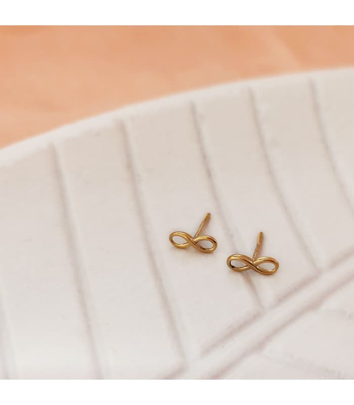 Ohrringe Infinity Damen 750 Gold 21138, mit Unendlich-Motiv 8 mm | Ohrschmuck