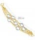 Pulsera Mujer Oro Bicolor 18K Sira eslabones
