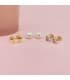 Boucles d'oreilles Enfants Marguerite Or Jaune 18 K 6 MM