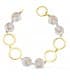 Pulsera Mujer Oro Bicolor 18K Nácar 20cm