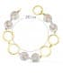 Pulsera Mujer Oro Bicolor 18K Nácar 20cm